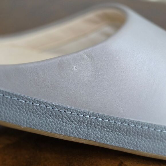 Olukai Hamani Leather Slip-on Mules Men's Size 9 Smoke / Storm Gray / Beige New - Picture 11 of 14